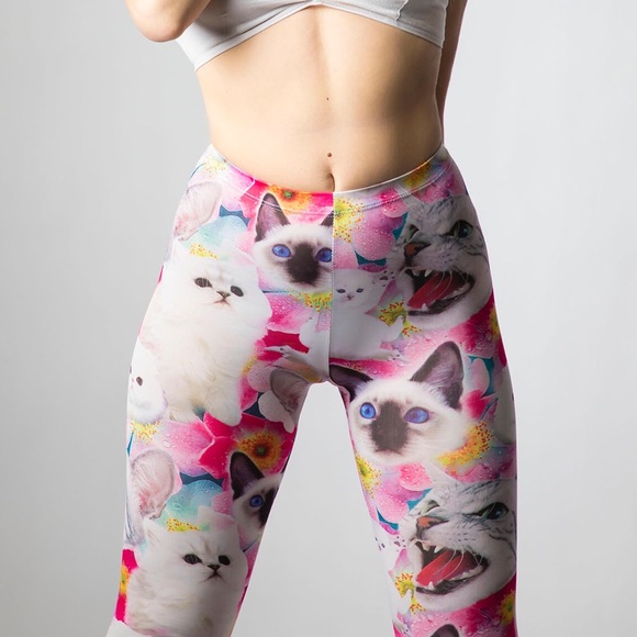 Pants - Cat print Leggings